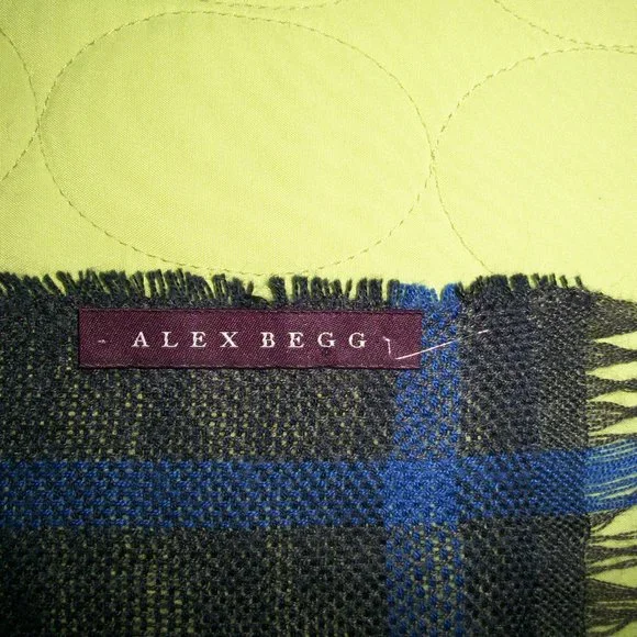 Alex Begg x Co Grey Cashmer Stole/ Shawl/Scarf